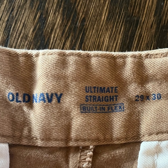 Old Navy ultimate straight built in flex 29x30 khaki tan dress pants - Picture 3 of 6